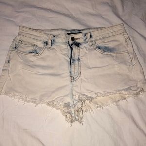 Acid wash shorts